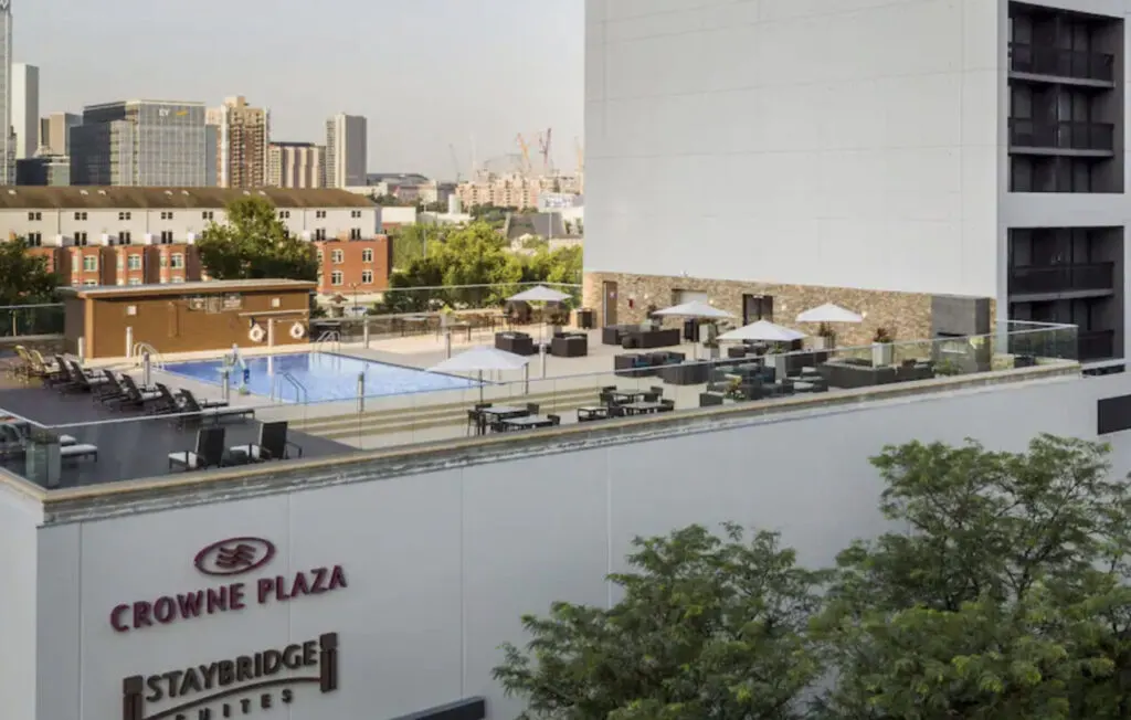Crowne Plaza Atlanta Midtown hotel rooftop pool area