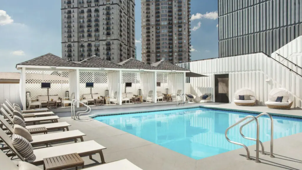 Atlanta hotel with rooftop pool Hotel Midtown Atlanta view of rooftop pool