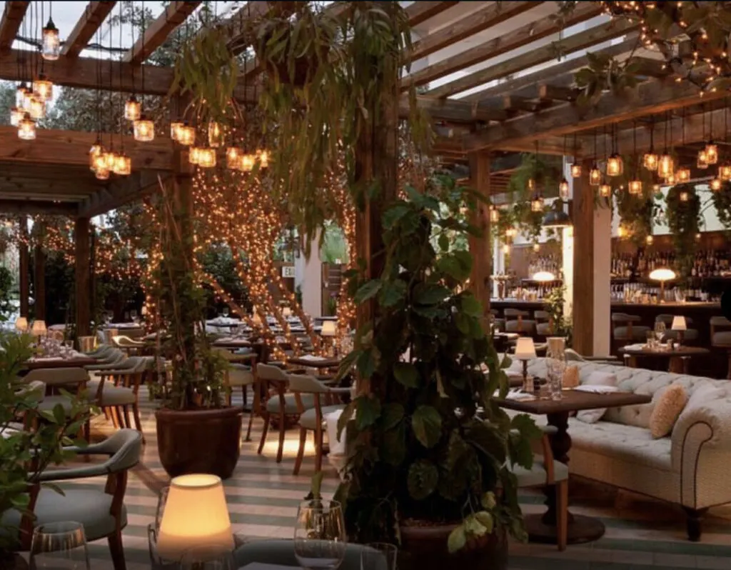 Seating area at Soho Beach House Miami, a hotel with rooftop pool