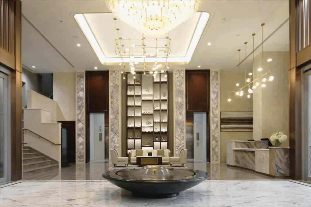 Blossom Hotel elegant lobby design