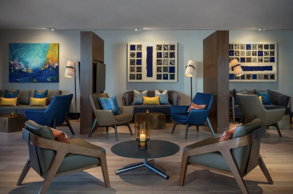 Westin Houston Medical Center Interior Common spaces hotel lobby chairs and art