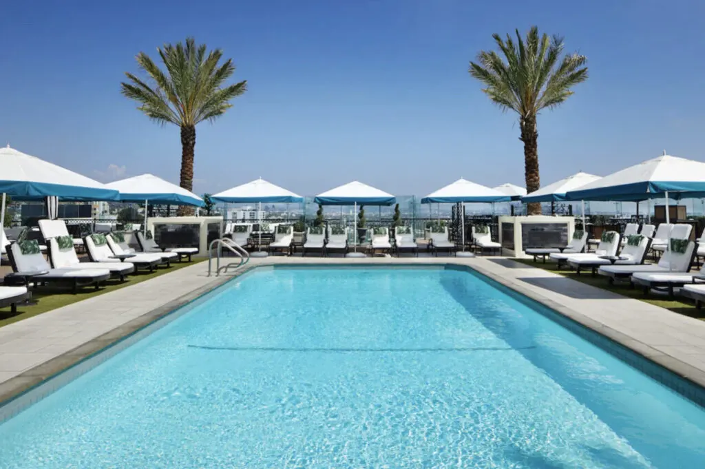 The London West Hollywood hotel rooftop pool Los Angeles