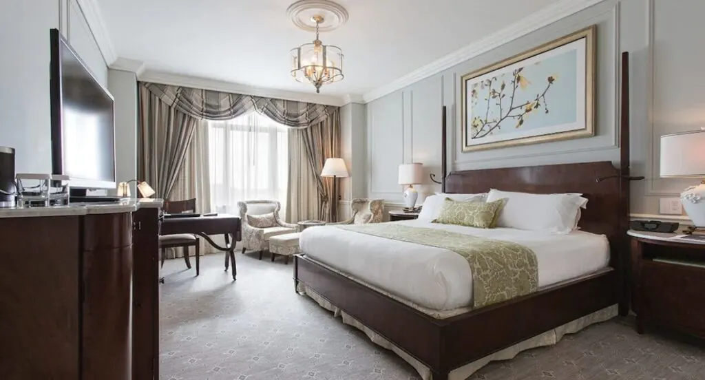 Romantic room interior at The Charleston Place, South Carolina