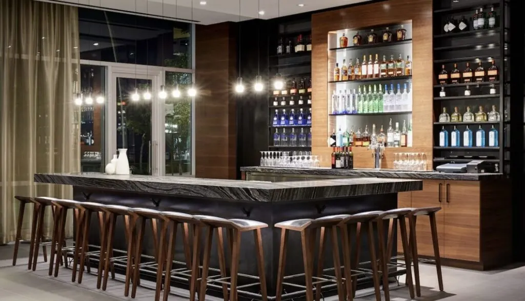 Bar inside of AC hotel By Marriott Phoenix