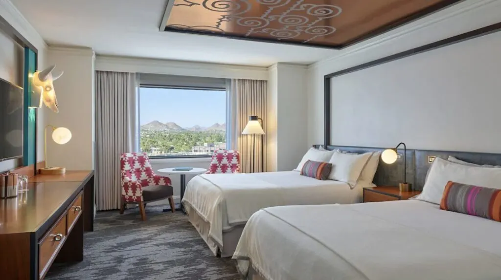 room interior with large window view at The Camby, Arizona