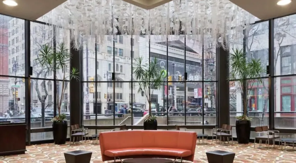 unique hotel interior lobby at DoubleTree by Hilton Philadelphia Center City