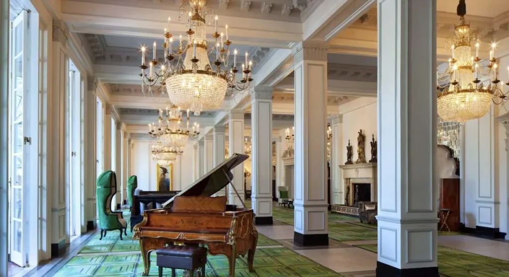 luxury hotel lobby at The St. Anthony, a Luxury Collection Hotel, San Antonio Texas